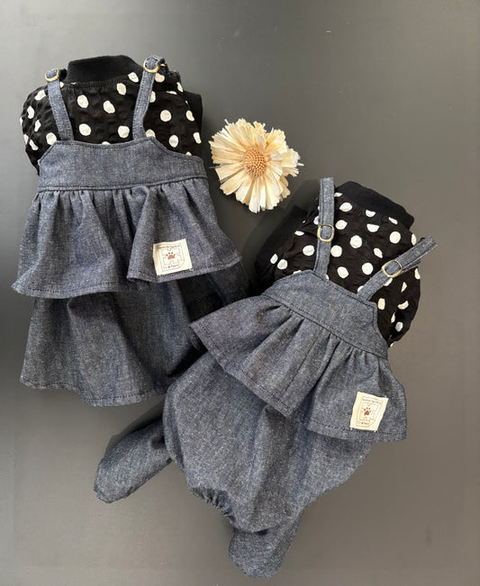 DENIM STYLE|犬用サロペット&ワンピース(通年OK/ペアコーデ)sw1